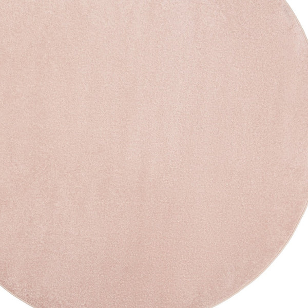 HomeRoots 8' X 8' Pink Round Area Rug - Versatile Indoor/Outdoor Decor, Durable Design, Easy Care & Soft Style 479563