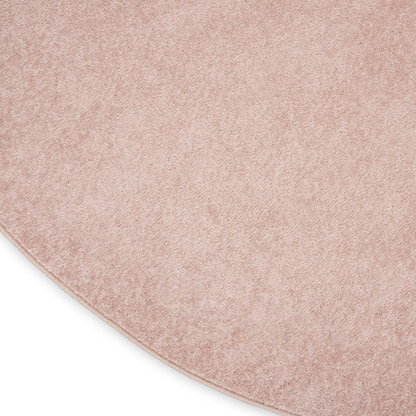 HomeRoots 8' X 8' Pink Round Area Rug - Versatile Indoor/Outdoor Decor, Durable Design, Easy Care & Soft Style 479563