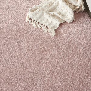 HomeRoots 8' X 8' Pink Round Area Rug - Versatile Indoor/Outdoor Decor, Durable Design, Easy Care & Soft Style 479563