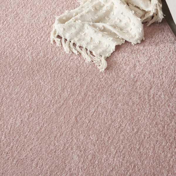 HomeRoots 8' X 8' Pink Round Area Rug - Versatile Indoor/Outdoor Decor, Durable Design, Easy Care & Soft Style 479563