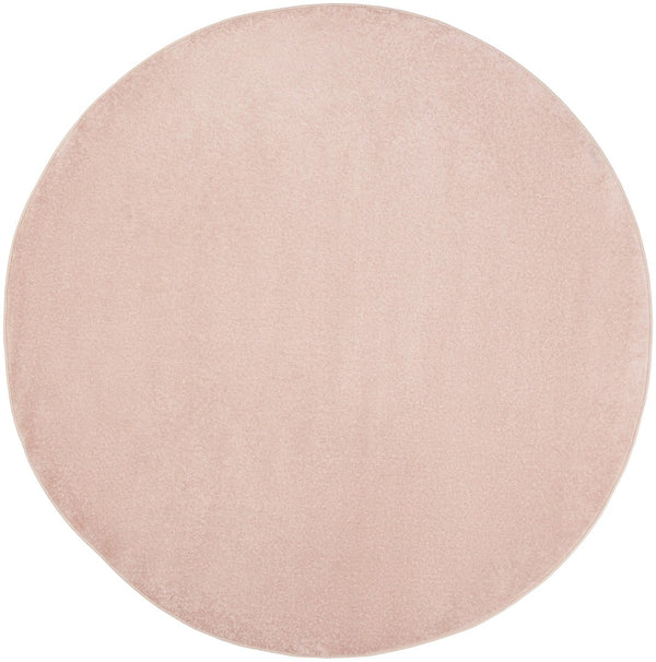 HomeRoots 8' X 8' Pink Round Area Rug - Versatile Indoor/Outdoor Decor, Durable Design, Easy Care & Soft Style 479563