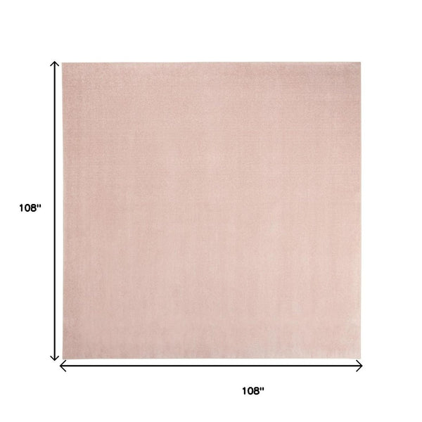 HomeRoots 9' Vibrant Pink Square Area Rug - Durable, Weather-Resistant, Non-Slip Design for Indoor & Outdoor Spaces 479567