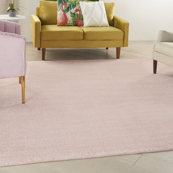 HomeRoots 9' Vibrant Pink Square Area Rug - Durable, Weather-Resistant, Non-Slip Design for Indoor & Outdoor Spaces 479567