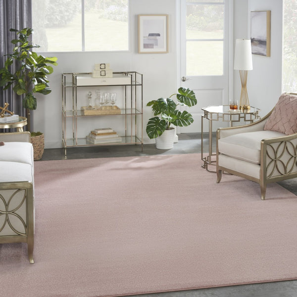 HomeRoots 9' X 12' Pink Indoor Outdoor Area Rug - Durable, Vibrant, Machine-Made for Modern Spaces & Easy Care 479568