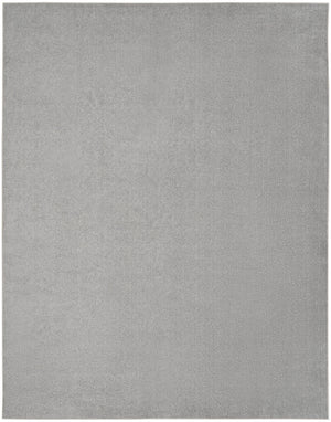 Homeroots 10' X 14' Silver Grey Non Skid Indoor Outdoor Area Rug  Polypropylene 479571