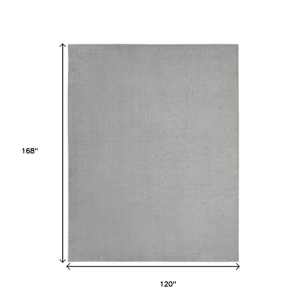 HomeRoots 10' X 14' Gray Indoor Outdoor Area Rug - Versatile, Durable, Easy-Clean Design for Home & Patio Style 479571
