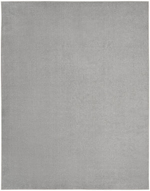 Homeroots 10' X 14' Silver Grey Non Skid Indoor Outdoor Area Rug  Polypropylene 479571
