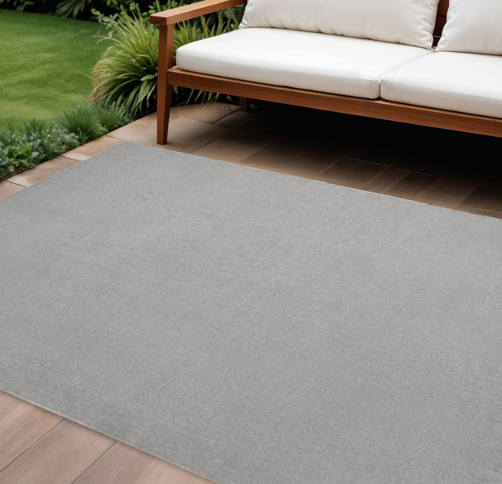 HomeRoots 6' X 9' Gray Indoor Outdoor Area Rug – Stylish, Durable, Pet-Friendly Design for Versatile Living Spaces 479583