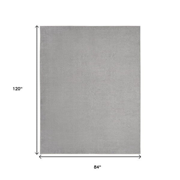 HomeRoots 7' Gray Indoor Outdoor Area Rug - Durable, Versatile, and Easy-Clean for Any Space - Elegant Design! 479586