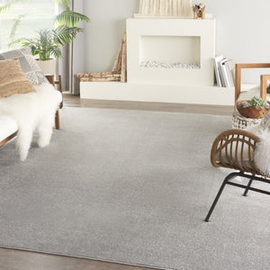 HomeRoots 7' Gray Indoor Outdoor Area Rug - Durable, Versatile, and Easy-Clean for Any Space - Elegant Design! 479586