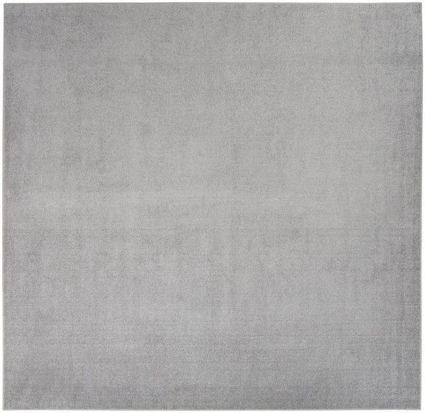 Homeroots 9' X 9' Silver Grey Square Non Skid Indoor Outdoor Area Rug  Polypropylene 479593
