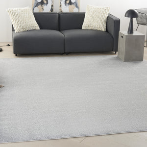 Homeroots 9' X 9' Silver Grey Square Non Skid Indoor Outdoor Area Rug  Polypropylene 479593