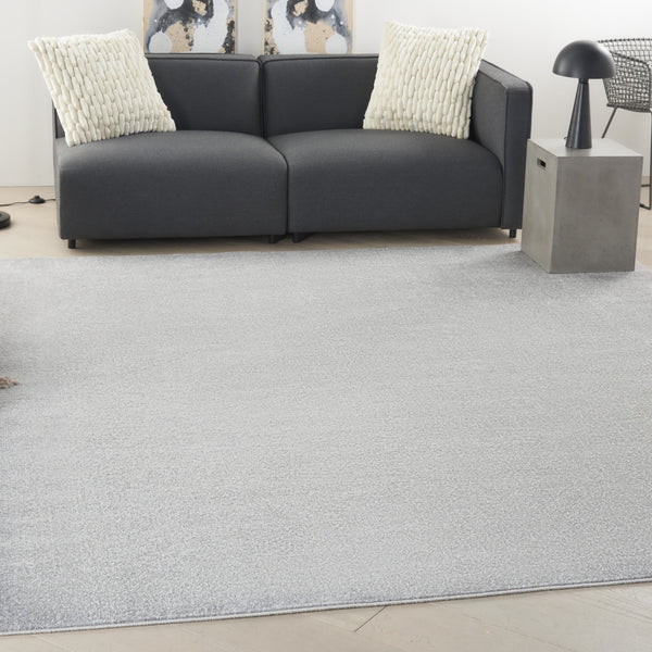 Homeroots 9' X 9' Silver Grey Square Non Skid Indoor Outdoor Area Rug  Polypropylene 479593