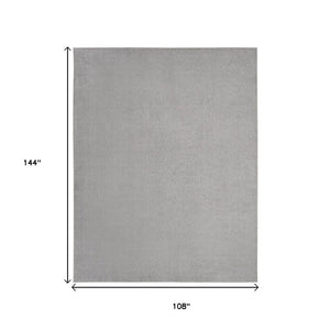 HomeRoots 9' X 12' Gray Area Rug - Versatile Indoor/Outdoor Design, Durable, Pet-Friendly, Modern Style 479595