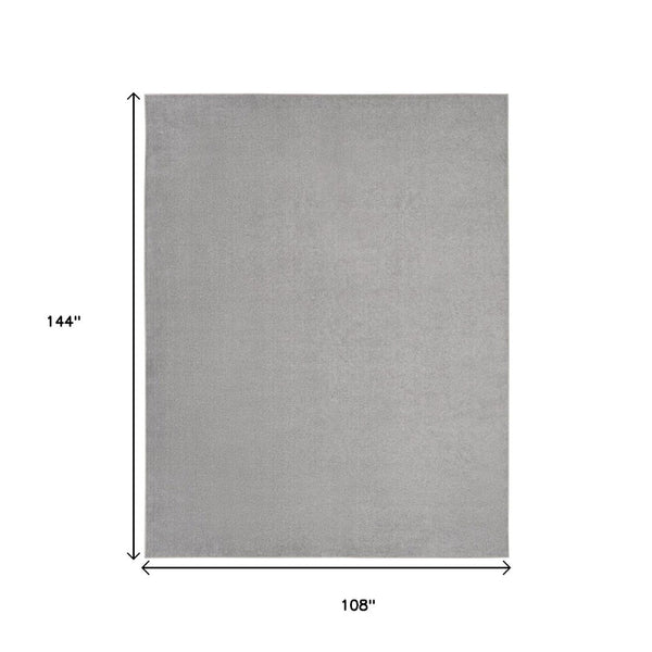HomeRoots 9' X 12' Gray Area Rug - Versatile Indoor/Outdoor Design, Durable, Pet-Friendly, Modern Style 479595