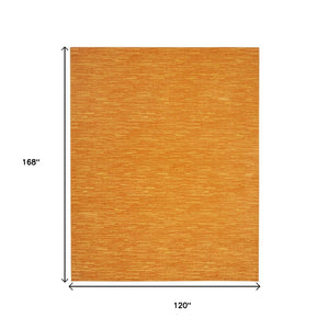 HomeRoots 10' X 14' Orange Indoor Outdoor Area Rug - Vibrant, Weather-Resistant, Stylish for Home & Patio Decor! 479597