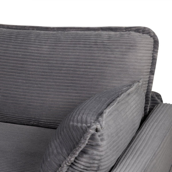 English Elm 2-in-1 Corduroy Loveseat Sleeper with Storage Converts for Living Room or Studio Grey W2715P409861