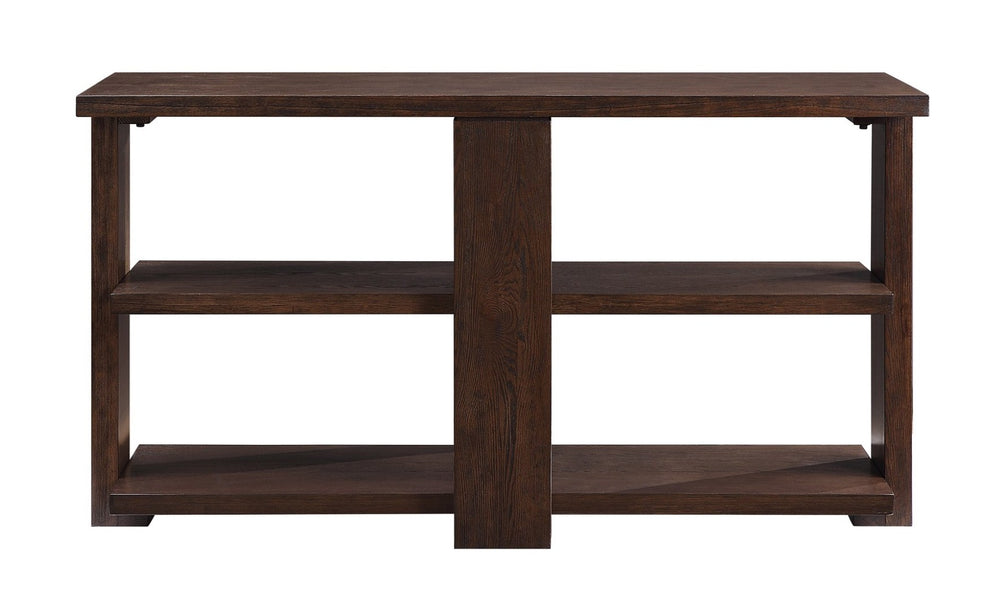 English Elm Niamey Ash Veneer Sofa Table with Open Shelves for Entryway or Living Room B2726P251271