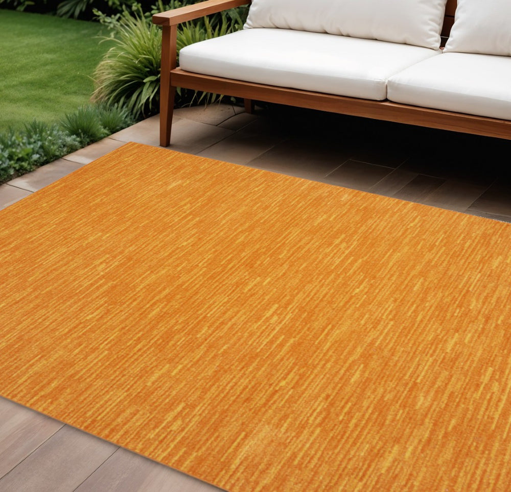 HomeRoots 6' X 9' Vibrant Orange Indoor Outdoor Area Rug – Stylish, Durable, and Easy to Maintain for Any Space! 479609