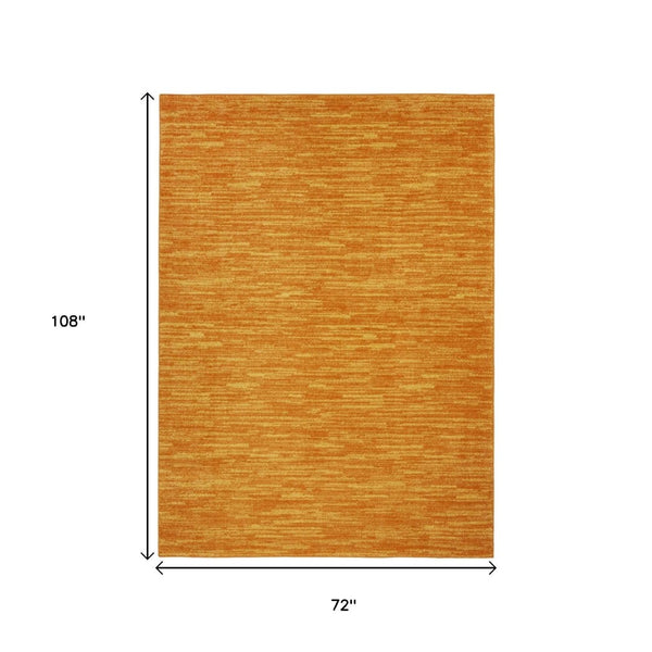 HomeRoots 6' X 9' Vibrant Orange Indoor Outdoor Area Rug – Stylish, Durable, and Easy to Maintain for Any Space! 479609