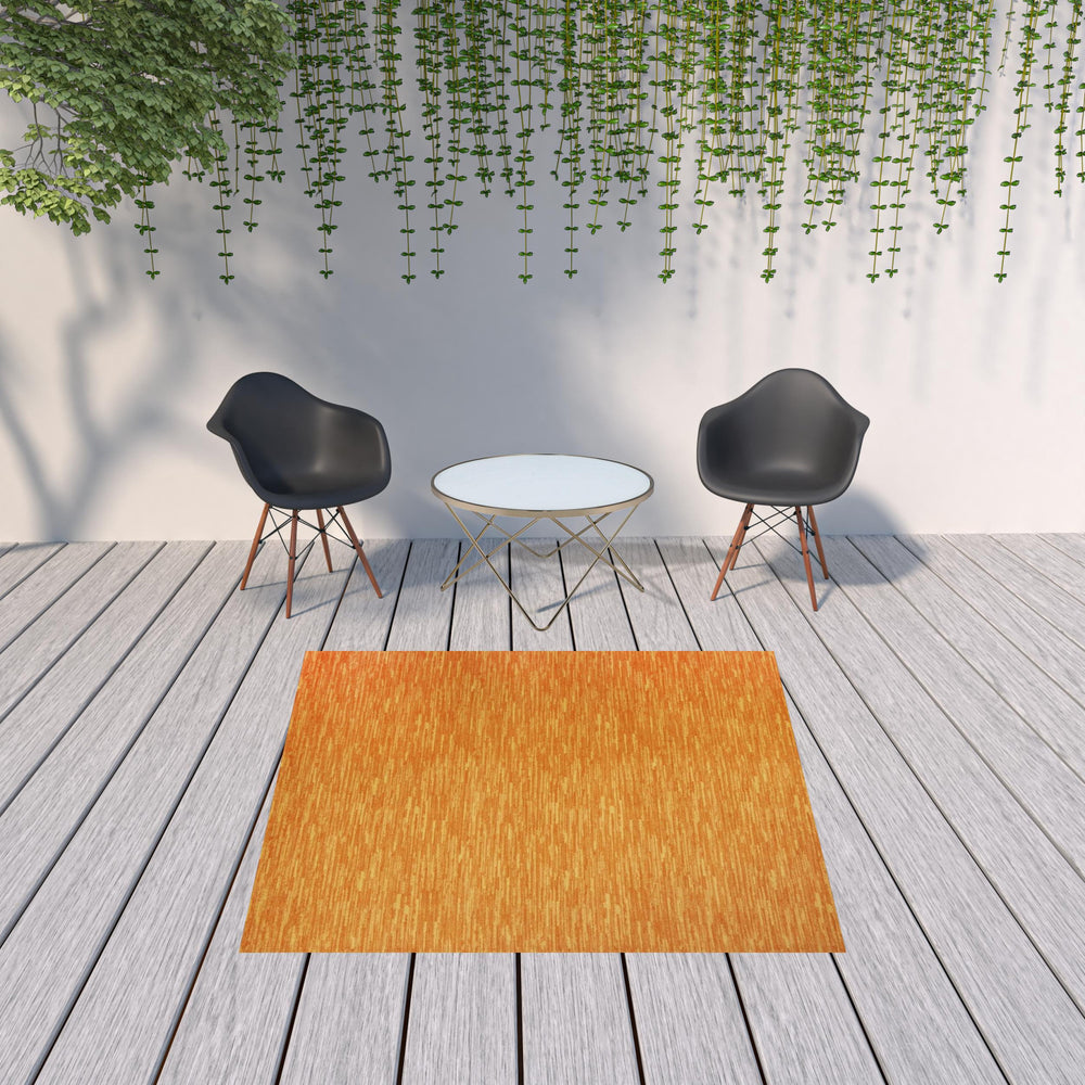 Homeroots 7' X 7' Sunburst Square Non Skid Indoor Outdoor Area Rug  Polypropylene 479611