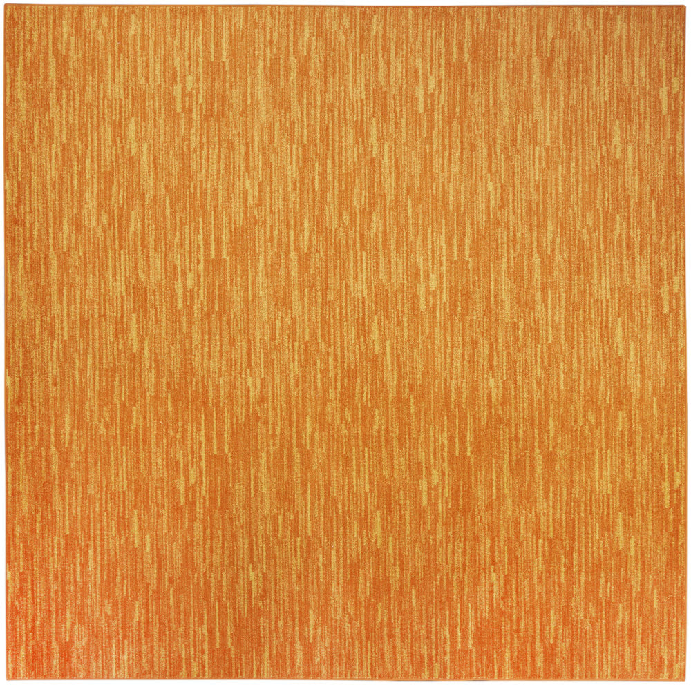 Homeroots 7' X 7' Sunburst Square Non Skid Indoor Outdoor Area Rug  Polypropylene 479611