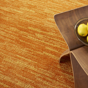 HomeRoots 7' Vibrant Orange Square Area Rug - Indoor/Outdoor Comfort, Durable, Easy Care, Stylish Focal Point 479611