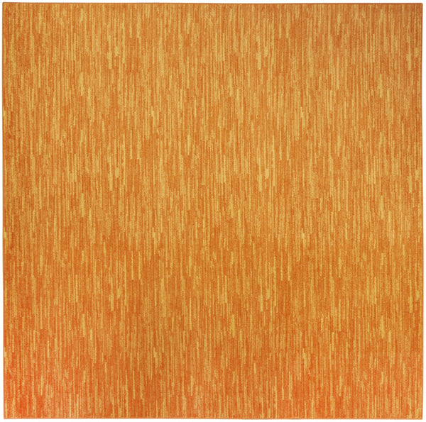 HomeRoots 7' Vibrant Orange Square Area Rug - Indoor/Outdoor Comfort, Durable, Easy Care, Stylish Focal Point 479611