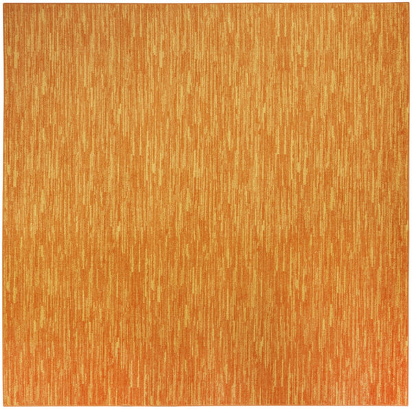 HomeRoots 7' Vibrant Orange Square Area Rug - Indoor/Outdoor Comfort, Durable, Easy Care, Stylish Focal Point 479611