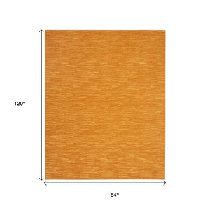 HomeRoots 7' Vibrant Orange Indoor Outdoor Area Rug - Durable, Weather-Resistant, Stylish for Any Space! 479612