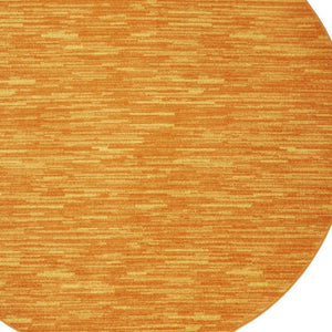 HomeRoots 8' X 8' Vibrant Orange Round Area Rug – Durable, Stylish, Indoor/Outdoor Comfort for Any Space 479615