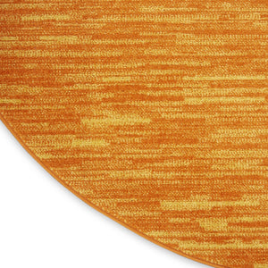 HomeRoots 8' X 8' Vibrant Orange Round Area Rug – Durable, Stylish, Indoor/Outdoor Comfort for Any Space 479615
