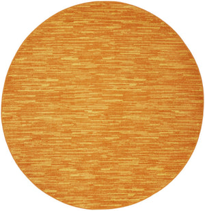 HomeRoots 8' X 8' Vibrant Orange Round Area Rug – Durable, Stylish, Indoor/Outdoor Comfort for Any Space 479615