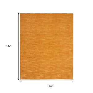 HomeRoots 8' X 10' Vibrant Orange Indoor Outdoor Area Rug - Durable, Weather-Resistant, Low Maintenance Design 479616