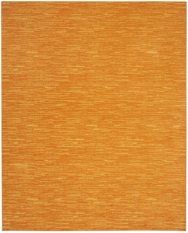 HomeRoots 8' X 10' Vibrant Orange Indoor Outdoor Area Rug - Durable, Weather-Resistant, Low Maintenance Design 479616