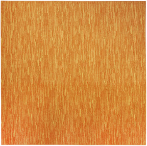 HomeRoots 9' Vibrant Orange Square Area Rug for Indoor and Outdoor Spaces – Stylish, Durable, Easy Care Design 479619