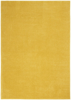 HomeRoots 6' X 9' Yellow Indoor Outdoor Area Rug - Durable, Easy-Clean, Soft Surface for Vibrant Home & Patio Decor 479635
