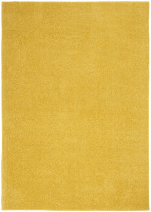 HomeRoots 6' X 9' Yellow Indoor Outdoor Area Rug - Durable, Easy-Clean, Soft Surface for Vibrant Home & Patio Decor 479635