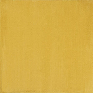 HomeRoots 7' Vibrant Yellow Square Area Rug - Stylish Indoor/Outdoor Accent, Durable, Easy Care & Pet Friendly 479637