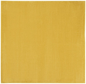 HomeRoots 7' Vibrant Yellow Square Area Rug - Stylish Indoor/Outdoor Accent, Durable, Easy Care & Pet Friendly 479637