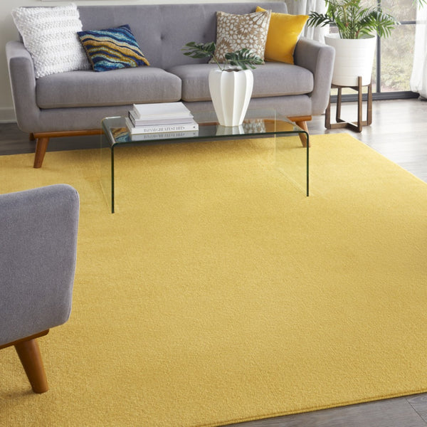 HomeRoots 8' X 10' Yellow Indoor Outdoor Area Rug - Durable, Easy-Care Design for Patios, Kitchens & More! 479642