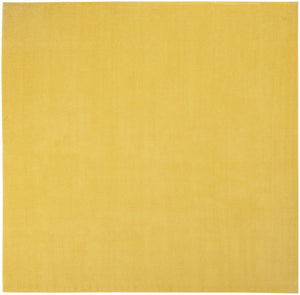 HomeRoots 9' Yellow Square Area Rug – Durable, Vibrant Indoor/Outdoor Accent for Homes & Patios, Easy Care 479645