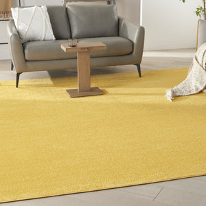 HomeRoots 9' Yellow Square Area Rug – Durable, Vibrant Indoor/Outdoor Accent for Homes & Patios, Easy Care 479645