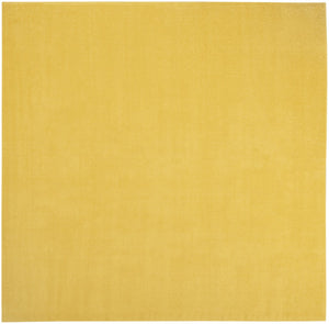 HomeRoots 9' Yellow Square Area Rug – Durable, Vibrant Indoor/Outdoor Accent for Homes & Patios, Easy Care 479645