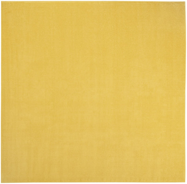 HomeRoots 9' Yellow Square Area Rug – Durable, Vibrant Indoor/Outdoor Accent for Homes & Patios, Easy Care 479645