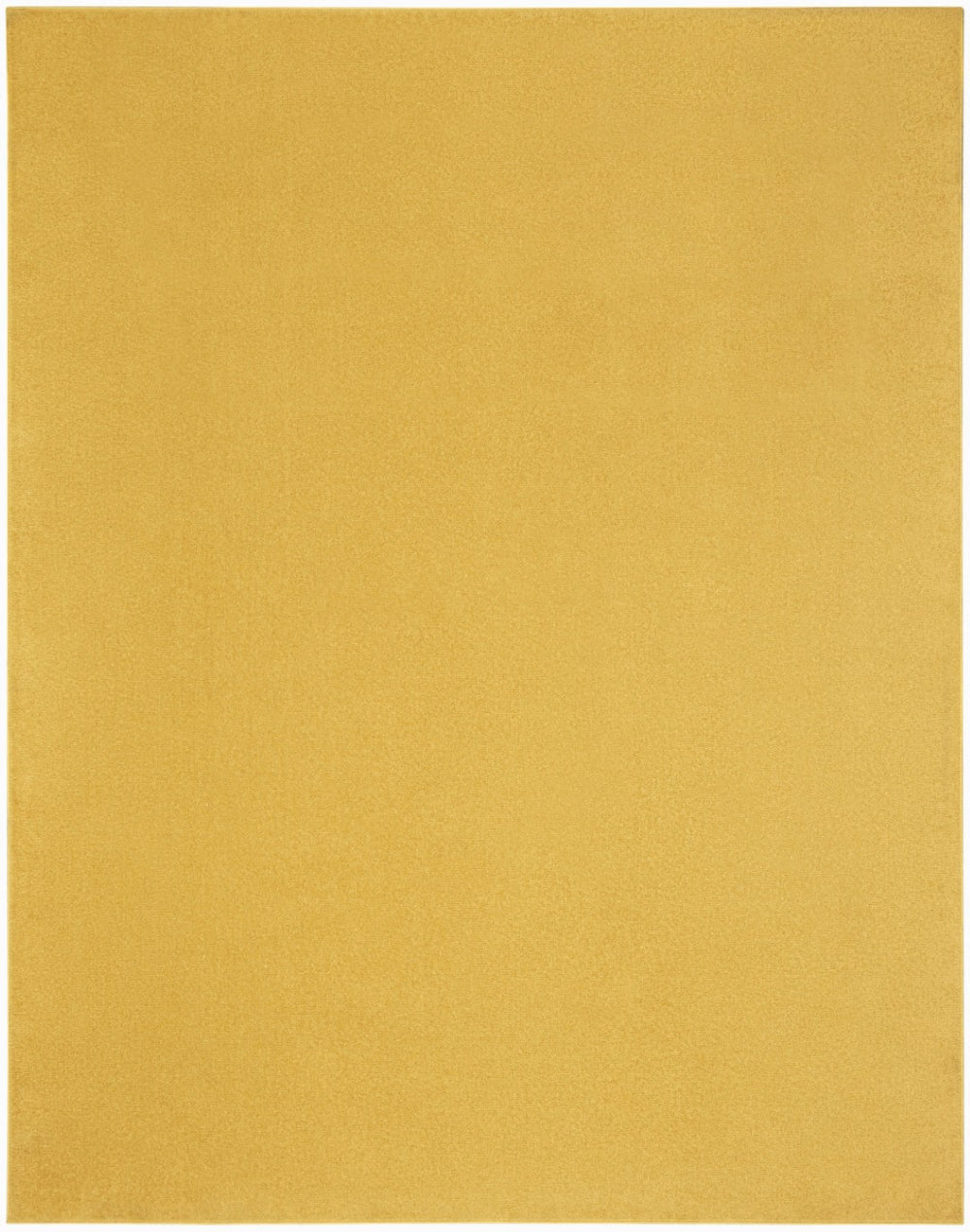 HomeRoots 9' X 12' Yellow Area Rug – Versatile Indoor/Outdoor Style, Durable, Easy Maintenance for Any Space 479646