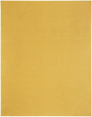 HomeRoots 9' X 12' Yellow Area Rug – Versatile Indoor/Outdoor Style, Durable, Easy Maintenance for Any Space 479646