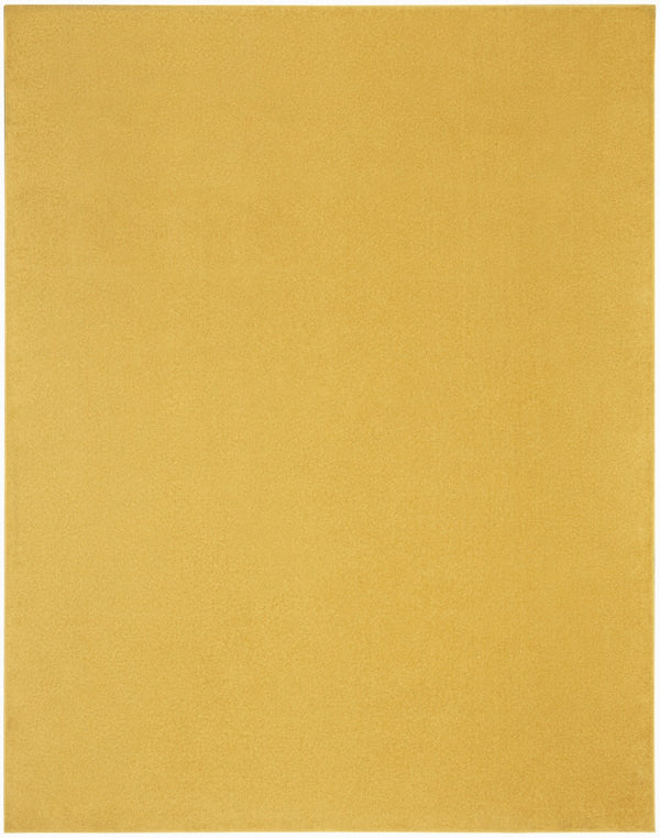 HomeRoots 9' X 12' Yellow Area Rug – Versatile Indoor/Outdoor Style, Durable, Easy Maintenance for Any Space 479646