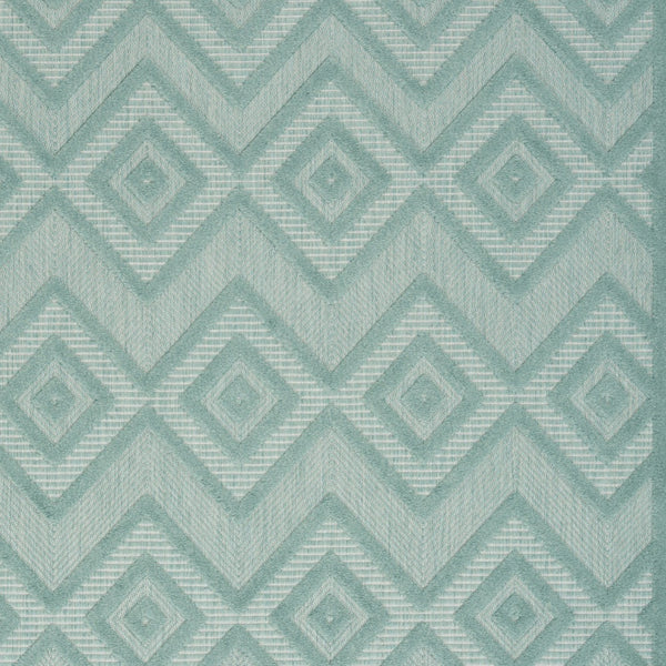 Homeroots 5' X 7' Aqua And Teal Argyle Indoor Outdoor Area Rug  Polypropylene And Polyester 479649
