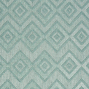 Homeroots 6' X 9' Aqua And Teal Argyle Indoor Outdoor Area Rug  Polypropylene And Polyester 479651